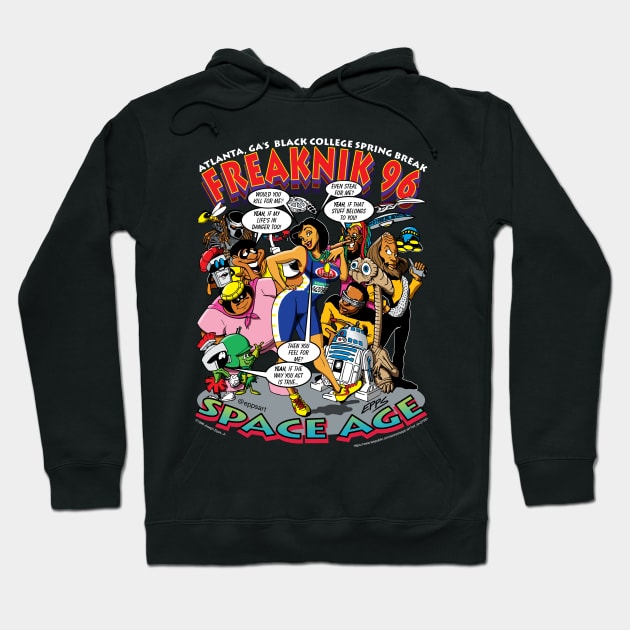 Freaknik 1996 Space Age Hoodie by Epps Art